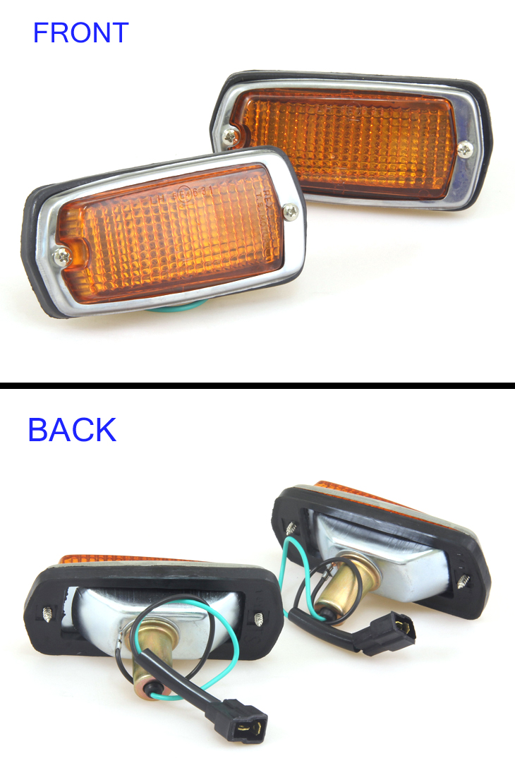 Pair Of Amber Side Marker Lights For Datsun 240Z 260Z 280Z (1970