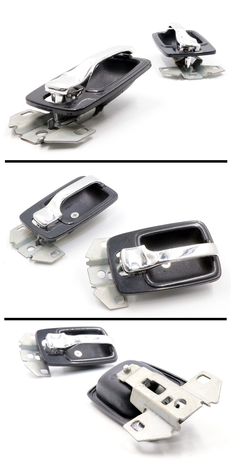 BLACK DOOR HANDLE BEZEL SET NEW FIT 1972-1979 NISSAN DATSUN PICKUP